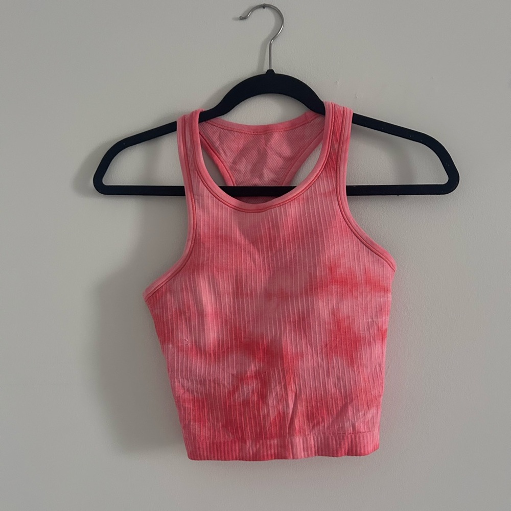 lululemon Marble Dye Raspberry Cream Women's Tank Top Size 6